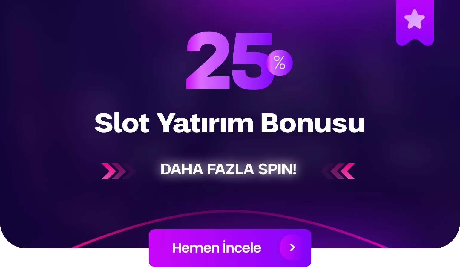 %25 Slot Yatırım Bonusu Fırsatı
