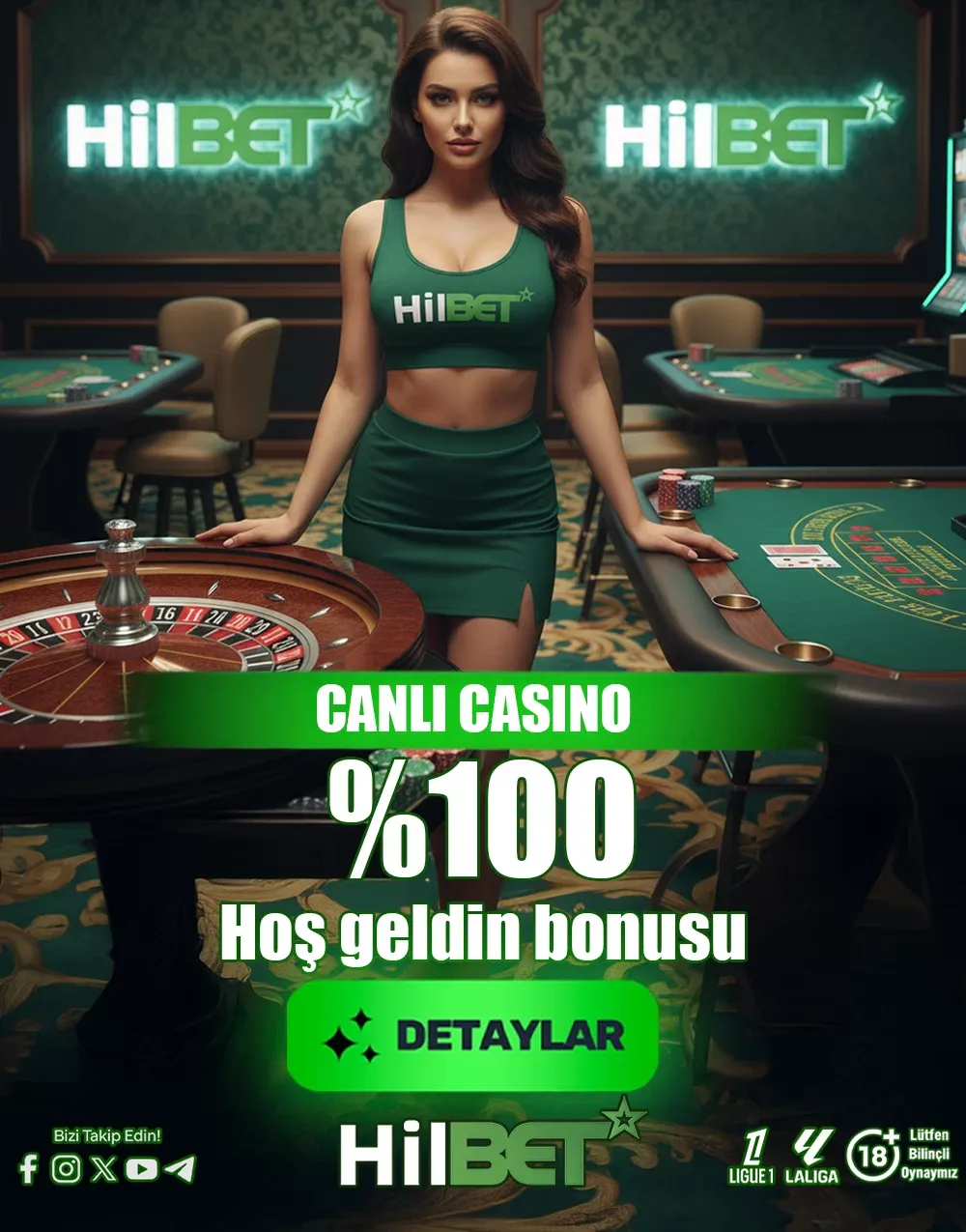 %100 Canlı Casino Hoş Geldin Bonusu