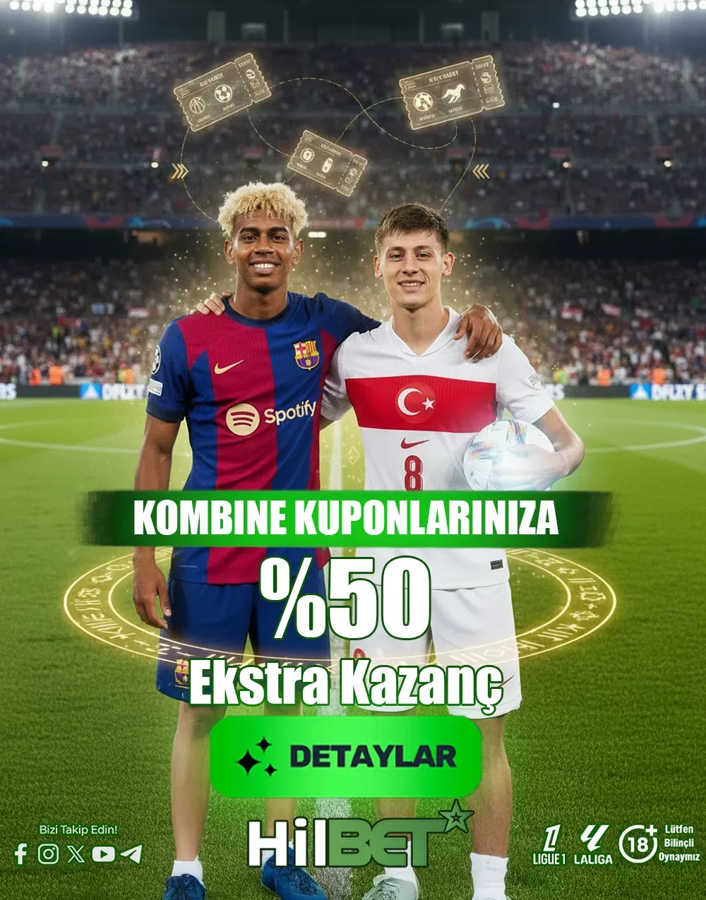 Kombine Kupon Kazancına %50 Ekstra