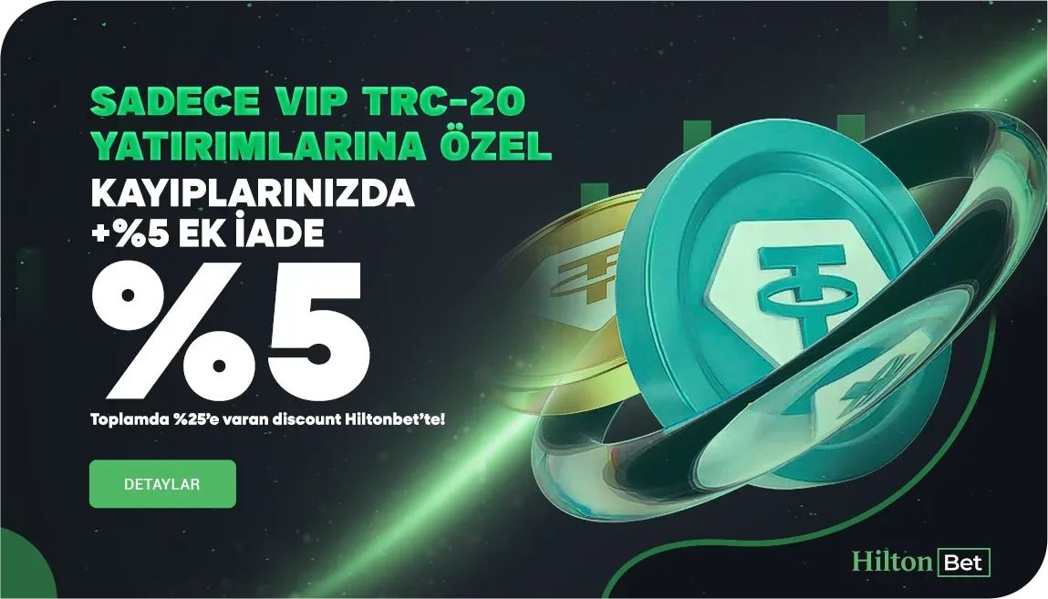 %5 Ekstra Vıp Trc-20 Kayıp Bonusu