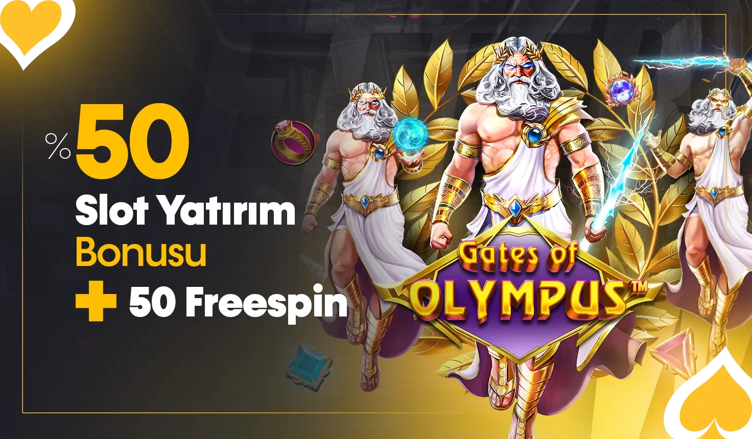 %50 Slot Yatırım Bonusu + 50 Freespin