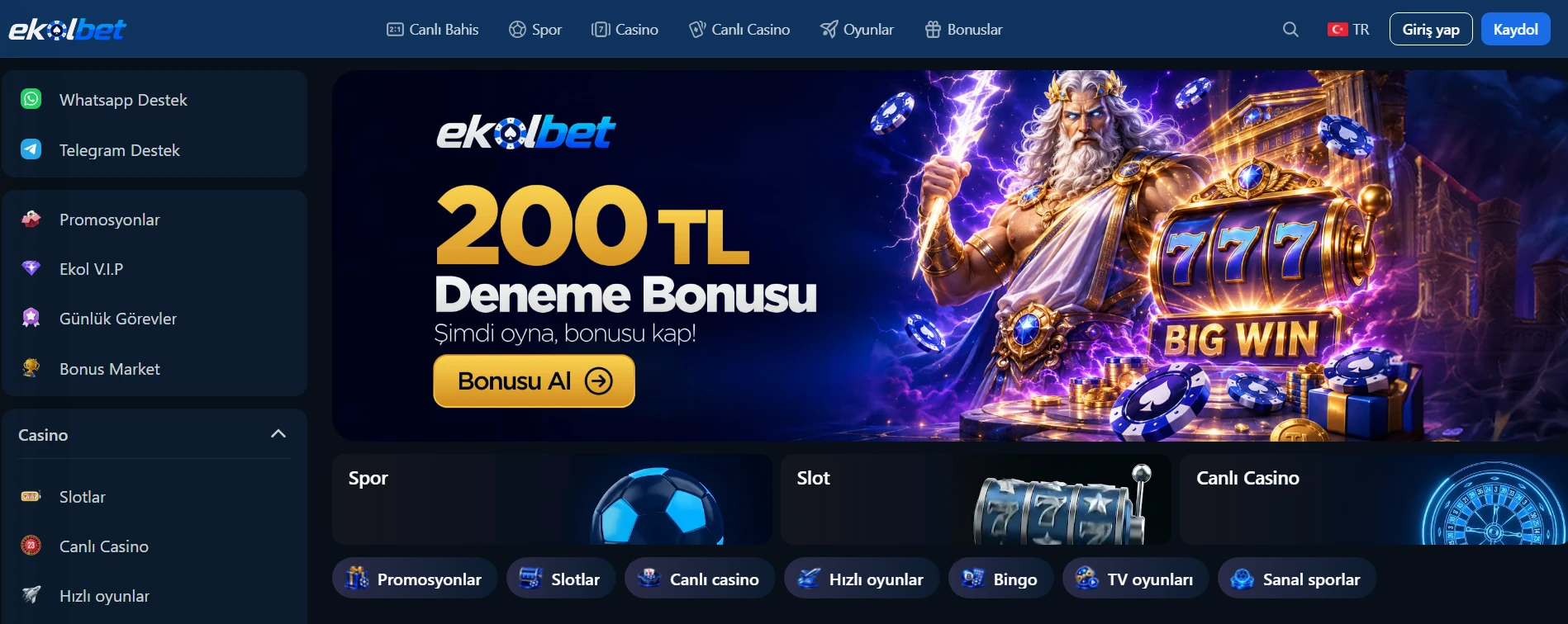 Ekolbet güncel bonuslar